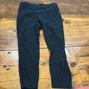 Elle Black and White Plaid Skinny Work Pants Stretchy Size Large